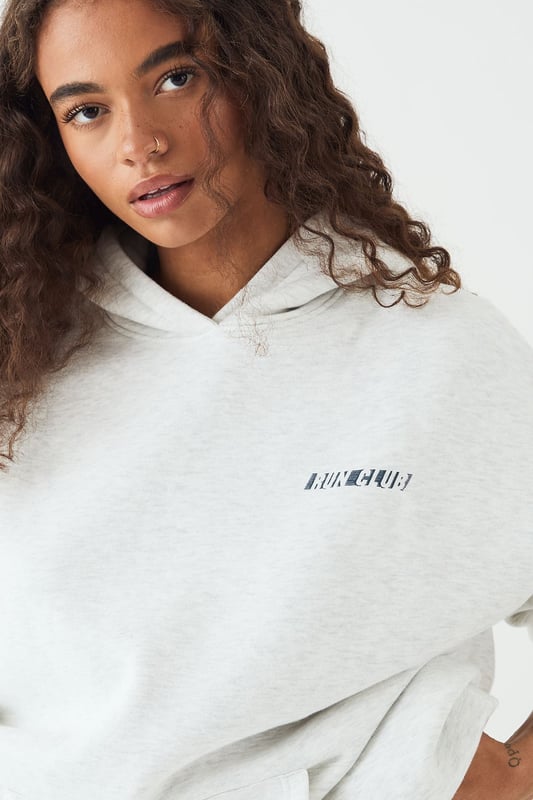 DSGN Studio Run Club Printed Oversized Hoodie