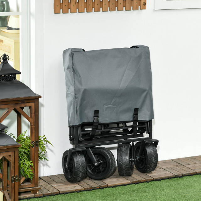 Billy Beach Wagon Bolderwagen, Hout, Luchtbanden, Zwart