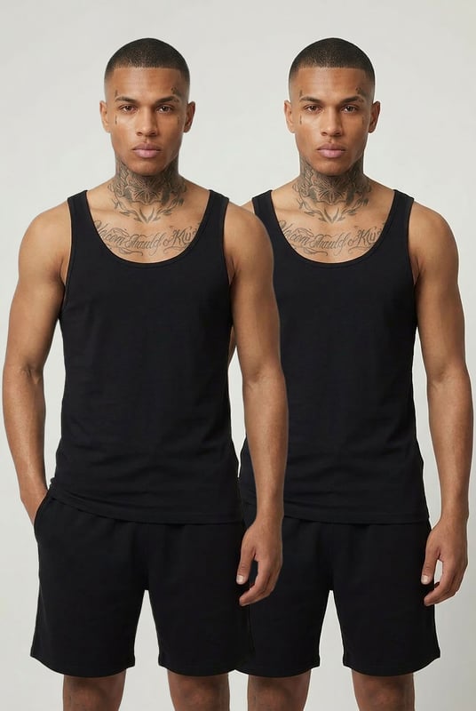 2 Pack Essential Regular Fit Vests