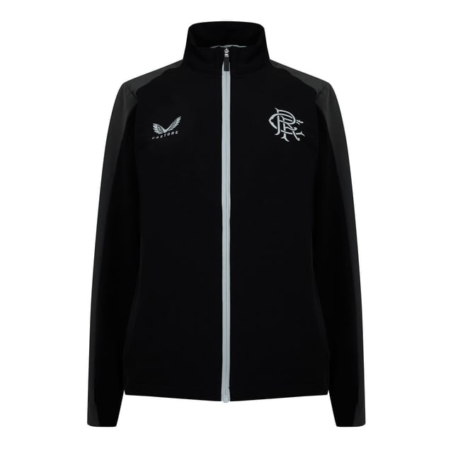 Women's Castore Rangers FC Mock Neck Relaxed Fit Track Jacket in Black