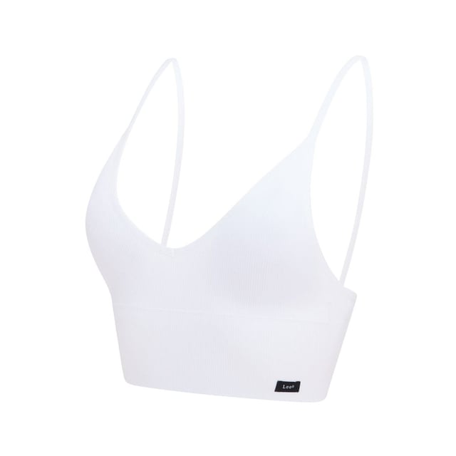 Women's Lee Flora V-Neck Slim Fit Crop Bra in White
