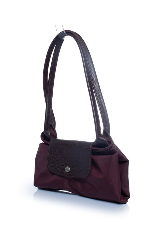 Longchamp, Le Pliage tote in burgundy