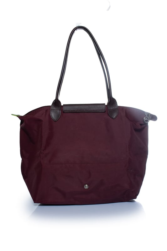 Longchamp, Le Pliage tote in burgundy
