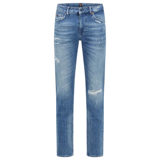 responsible style - made from more sustainable certificated material for a reduced impact on the planet - fresh blue shade - iconic summer wash with destroys