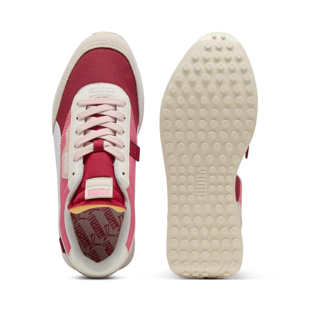 PRODUCT STORY: Born in 1980, the Fast Rider launched when running moved from the track to the street. Now, we've revamped the Fast Rider into the Future Rider, featuring a slim Federbein outsole and our comfortable Rider Foam midsole. This Play On version dons a nylon base with suede and synthetic overlays. DETAILS: Nylon base with suede and synthetic overlays; Mesh lining; EVA midsole; Rubber outsole.