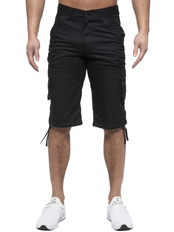 Enzo Mens Cargo Combat Jeans. 7 Pocket Design Including Single Coin Pocket. 2 Front Slash Pockets with Extra Fabric Stitching Detail. 2 Side Cargo Pockets, 2 Back Bellow Pockets with Velcro Fastening Flap. Extra Stitching Details to all Pockets. Adjustable Drawstring to the Hems. Zip Fly Fastening. Premium Quality Fabric Ideal for Casual and Heavy Duty Work Wear.