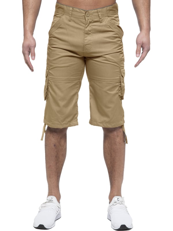 Enzo Mens Cargo Combat Jeans. 7 Pocket Design Including Single Coin Pocket. 2 Front Slash Pockets with Extra Fabric Stitching Detail. 2 Side Cargo Pockets, 2 Back Bellow Pockets with Velcro Fastening Flap. Extra Stitching Details to all Pockets. Adjustable Drawstring to the Hems. Zip Fly Fastening. Premium Quality Fabric Ideal for Casual and Heavy Duty Work Wear.