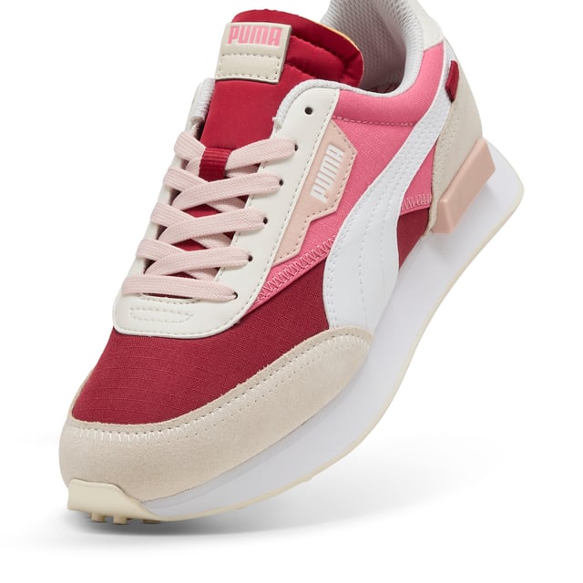 PRODUCT STORY: Born in 1980, the Fast Rider launched when running moved from the track to the street. Now, we've revamped the Fast Rider into the Future Rider, featuring a slim Federbein outsole and our comfortable Rider Foam midsole. This Play On version dons a nylon base with suede and synthetic overlays. DETAILS: Nylon base with suede and synthetic overlays; Mesh lining; EVA midsole; Rubber outsole.