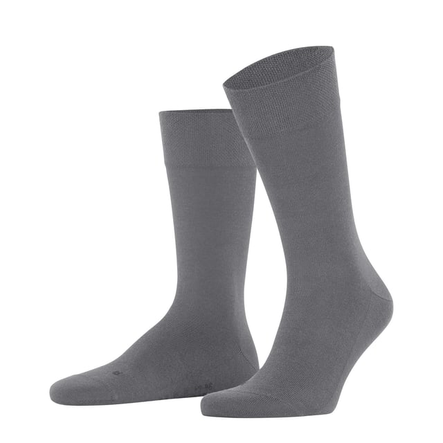 Socks for men of the brand FALKE. Plain model from the Sensitive New York series. Right/left marking on the top. Pleasant wearing comfort.