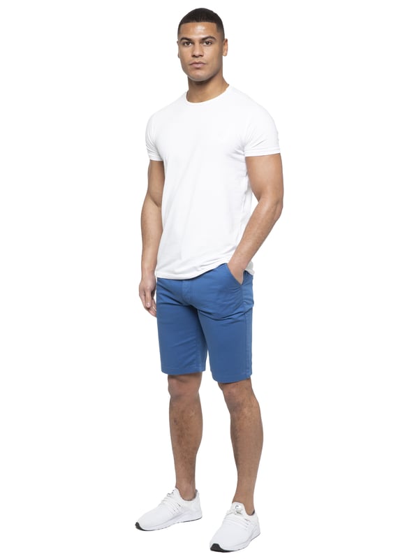 Enzo Mens Designer Regular fit Chino Shorts. Features 2 front pockets, 2 back pockets and Zip Fly Fastening. Perfect for summer.