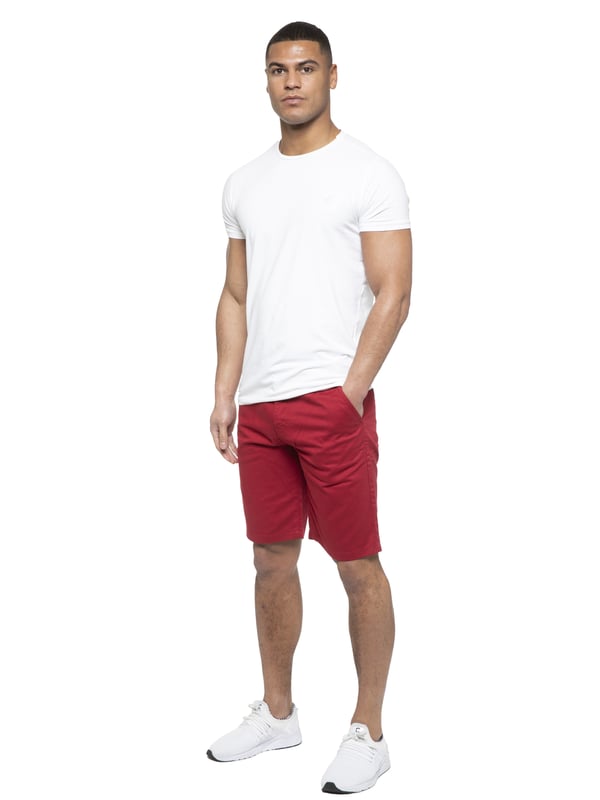 Enzo Mens Designer Regular fit Chino Shorts. Features 2 front pockets, 2 back pockets and Zip Fly Fastening. Perfect for summer.