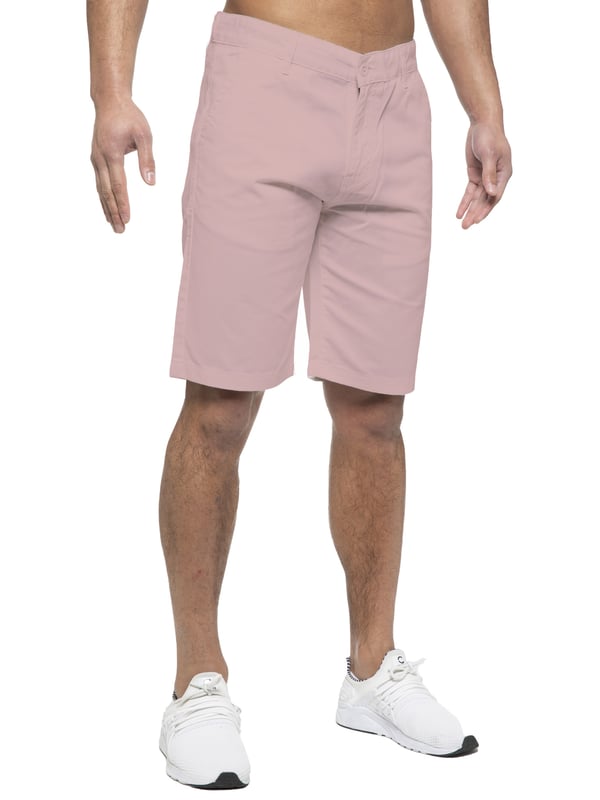 Enzo Mens Designer Regular fit Chino Shorts. Features 2 front pockets, 2 back pockets and Zip Fly Fastening. Perfect for summer.