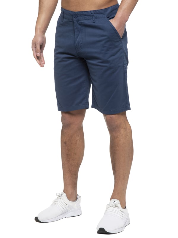 Enzo Mens Designer Regular fit Chino Shorts. Features 2 front pockets, 2 back pockets and Zip Fly Fastening. Perfect for summer.