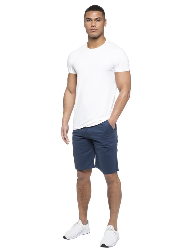 Enzo Mens Designer Regular fit Chino Shorts. Features 2 front pockets, 2 back pockets and Zip Fly Fastening. Perfect for summer.