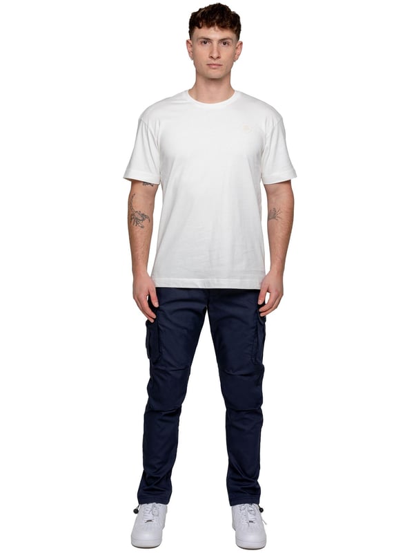 Upgrade your everyday style with the Enzo Men's Cargo Pants. Crafted from premium stretch fabric, these lightweight trousers offer a tapered leg fit for a sleek, modern look. Featuring an elasticated waistband with an adjustable toggle, they provide a customizable fit, while the adjustable toggle ankles let you tailor the look and feel. With two side slash pockets, two cargo pockets with secure Velcro fastening, and a single back welt pocket, you’ll have ample storage for essentials. Finished with an Enzo print on the cargo pocket. (649)