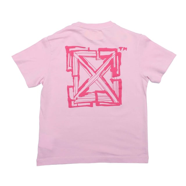Juniors Off White Script T-Shirt in pink.- Crew neck.- Short sleeves.- Painter inspired Off-White logo on the front.- 100% Cotton.- Ref: OGAA0010043032