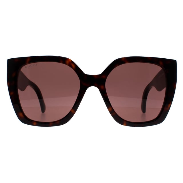 Gucci Square Womens Havana Brown GG1300S  Sunglasses are a bold and sophisticated accessory that exude luxury and style. These sunglasses feature a classic square shape with a acetate frame and iconic GG logo on the temples. Whether you're hitting the beach or the city streets, these sunglasses are the perfect accessory to complete any look.