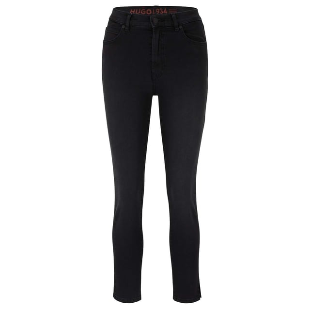 Slim fit - tapered leg - high rise - slit detail outside
