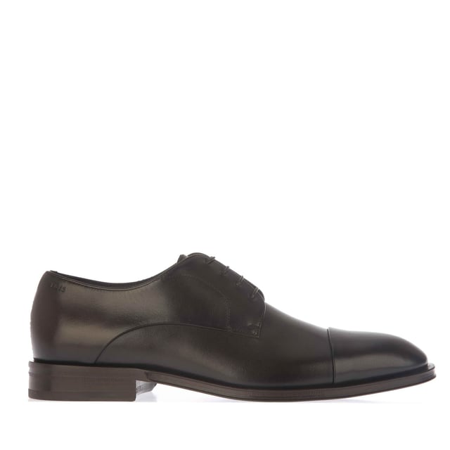 Men's Boss Derrek Derby Shoes in Brown Mens Boss Derrek Derby Shoes in brown.- Leather upper.- Lace up fastening.- Panelled.- Almond toe.- Stacked wooden sole.- Ref: 50492642202