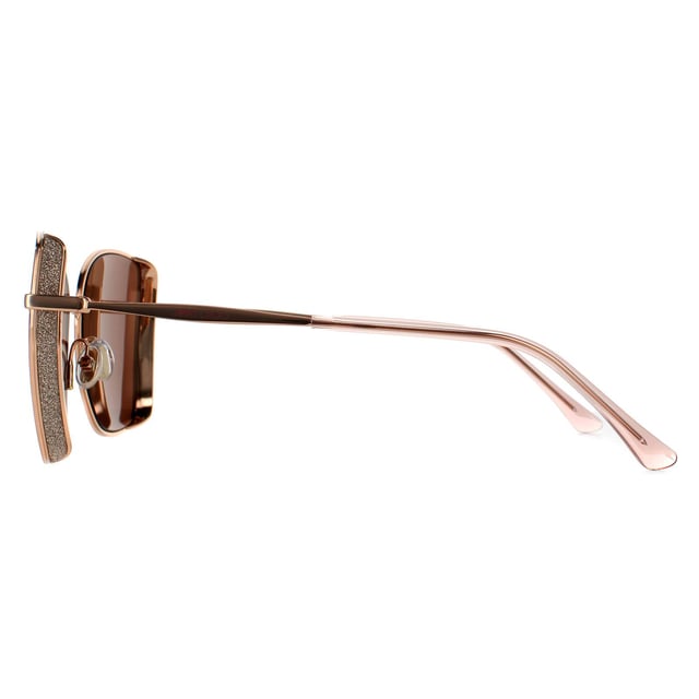 Jimmy Choo Square Womens Gold Copper Multilayer Gold  90041091 Jimmy Choo are a square style with a metal frame front and slim temples engraved with the Jimmy Choo logo..