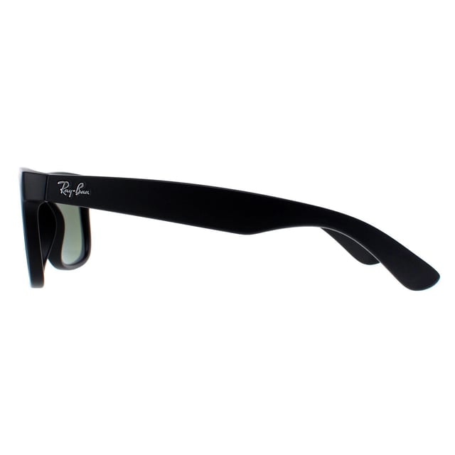 Ray-Ban Sunglasses Justin 4165 622/55 Rubber Black Blue Mirror are inspired by the Original Wayfarer 2140 and are one of the coolest designs throughout the entire Ray-Ban collection. Justin is a bold style that features large, boxy lenses that suit most face shapes and they share the same winged temples as the classic 2140. The propionate plastic frame is super lightweight for comfort and theyâ€™re available in bright, fresh colours as well as the traditional choices. The Ray-Ban Justin is part of the Highstreet collection and are therefore a more affordable choice.