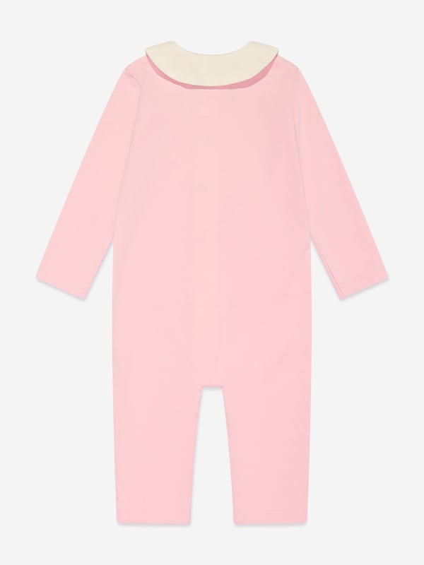 Introducing the Baby Girls Bookish Flowers Romper in Pink by Off_White - a haute couture staple for AW2024. Crafted with exquisite attention to detail, this piece merges fashion with comfort, ideal for your stylish little one. Key features of this luxurious romper include: Enchanting Floral Design: Eye-catching and chic, perfect for standout moments. Premium Fabric: Soft to the touch, ensuring all-day comfort for your baby girl. Elegant Craftsmanship: Impeccable stitching and finishes, embodying the quality of Off_White.Revitalise her wardrobe with this charming, high-end romper. Embrace style and comfort, order now!