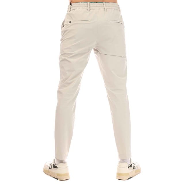 Mens BOSS P-Genius Trousers in white.- Button and zip closure.- Side pockets.- Back zip pocket. - Small BOSS woven label at the rear delivers discreet brand recognition and a sleek finish.- Slim fit.- 88% Polyamide  12% Elastane.- Ref: 50497236131