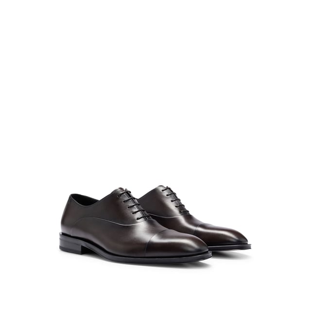 Mens Boss Derrek Oxford Shoes in brown.- Calf leather.- Lace-up fastening.- Seam detailing.- Branded leather insole.- Leather sole.- Ref: 50495997203