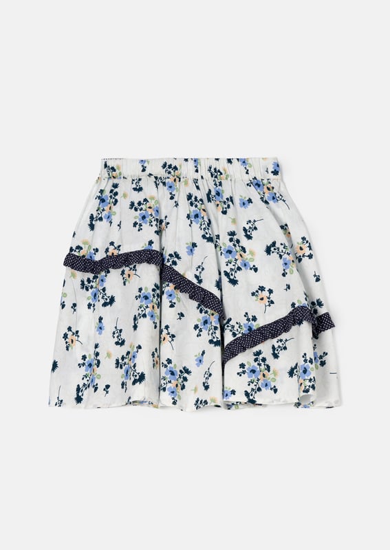 Our new Pia skirt is crafted from a delicate floral pattern and features a new silhouette with polka dot asymmetric seam detail. Wear with the Pia top for outfit perfection.. About Me: 100% Cotton. Look After Me: Think Planet. Wash At 30C.
