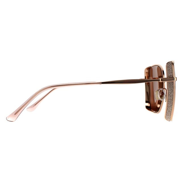 Jimmy Choo Square Womens Gold Copper Multilayer Gold  90041091 Jimmy Choo are a square style with a metal frame front and slim temples engraved with the Jimmy Choo logo..