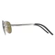 Serengeti Aviator Unisex Shiny Silver Polarized Green 555nm Carrara Small