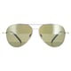 Serengeti Aviator Unisex Shiny Silver Polarized Green 555nm Carrara Small