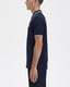 Fred Perry Heren Twin Tipped Poloshirt in Marineblauw/Wit/Wit