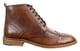 Mens Classic Oxford Brogue Ankle Boots in Tan Leather