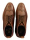 Mens Classic Oxford Brogue Ankle Boots in Tan Leather