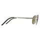 Serengeti Aviator Unisex Shiny Silver Polarized Green 555nm Carrara Small