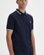 Fred Perry Heren Twin Tipped Poloshirt in Marineblauw/Wit/Wit
