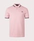Fred Perry Heren Twin Tipped Poloshirt in Oudroze en Zwart