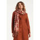 Smashed Lemon Dubbelzijdige sjaal met aztec en retro print in cognac |