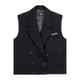 Alix The Label 2508430318 ladies woven double breasted waistcoat