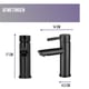 Luzzo ® como black rvs wastafelkraan laag -