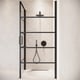 Badplaats Douchecabine alava 80 x 80 x 190 cm zwart met lijnen douchewand