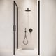 Badplaats Douchecabine alava 90 x 90 x 190cm zwart douchewand met draaideur