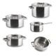 Habonne King pannenset 4 delig rvs met stoominzet 20cm