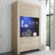CaliCosy Vitrinekast 2 deuren van glas zonder verlichting h186 cm firenze