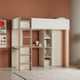 CaliCosy Hoogslaper met bureau en kast h183 cm camillia