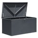 Lifetime Kunststof kussenbox staal 509 ltr 132x70x67cm antraciet