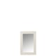 J-Line Mirror rectangle relief flower resin white small