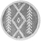 Home67 Vloerkleed rabat grey rond ø120 cm