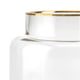 QUVIO Vaas met gouden randje 18 cm glas